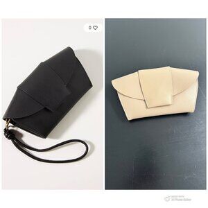 Anthropologie Amara Clutch Wristlet Taupe